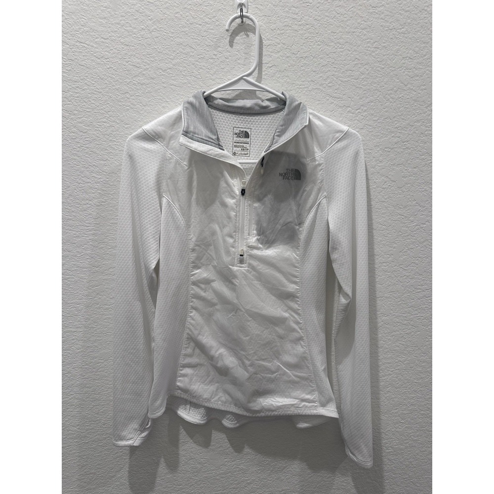 The North Face FlashDry Womens XS White Quarter Zip Running Pullover Jacket